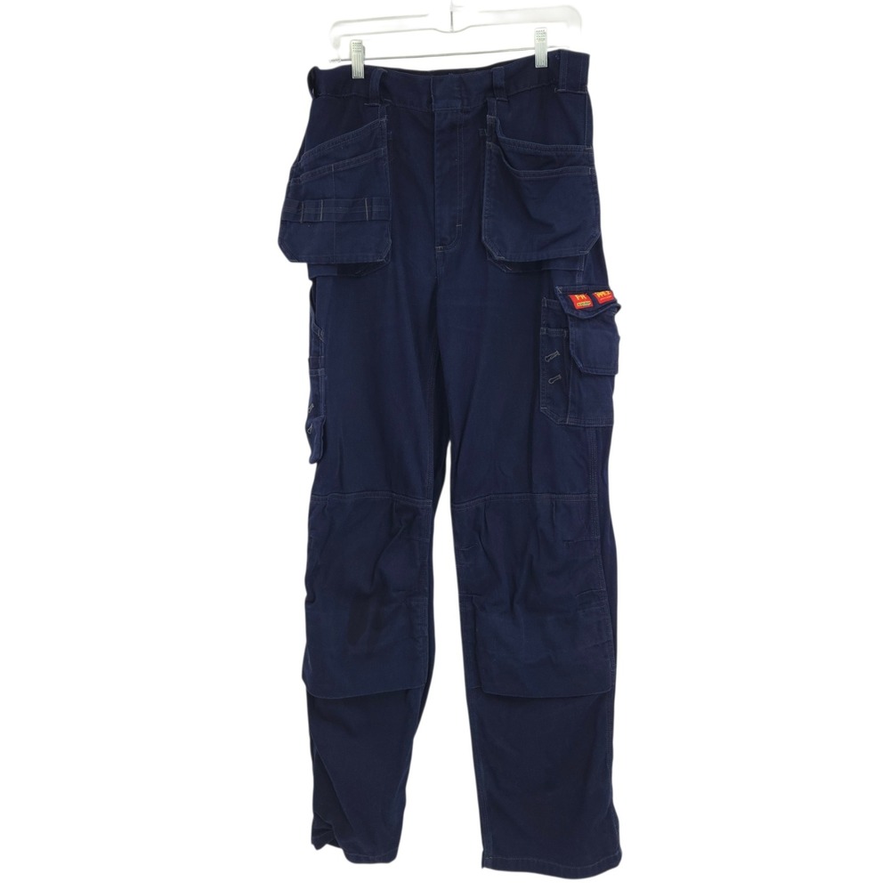 Blaklader Workwear Pants Mens 34x36 Blue FR HRC 2 PPE 2 Cargo Utility Carpenter